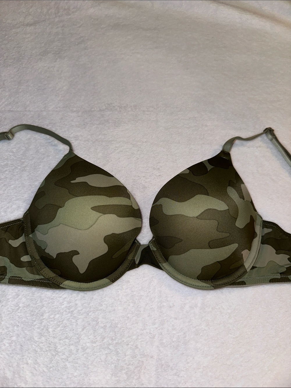 Victoria's Secret Camouflage Push-Up Bra - Olive & Dark Green